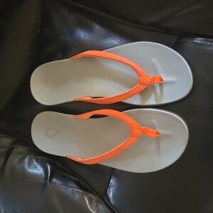 Olukai womens sandals orange